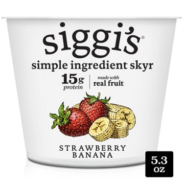 Siggi's Low-Fat Icelandic Strained Skyr Yogurt - Strawberry Banana, 5.3 oz