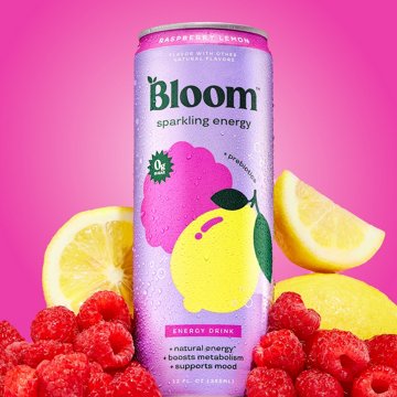 Bloom Zero Sugar Sparkling Energy Drink - Raspberry Lemon