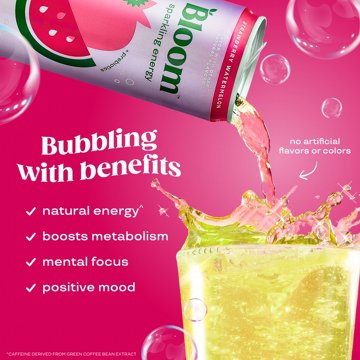 Bloom Zero Sugar Sparkling Energy Drink - Strawberry Watermelon