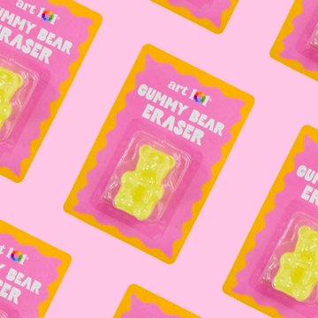 Art 101 Gummy Bear Eraser - Yellow