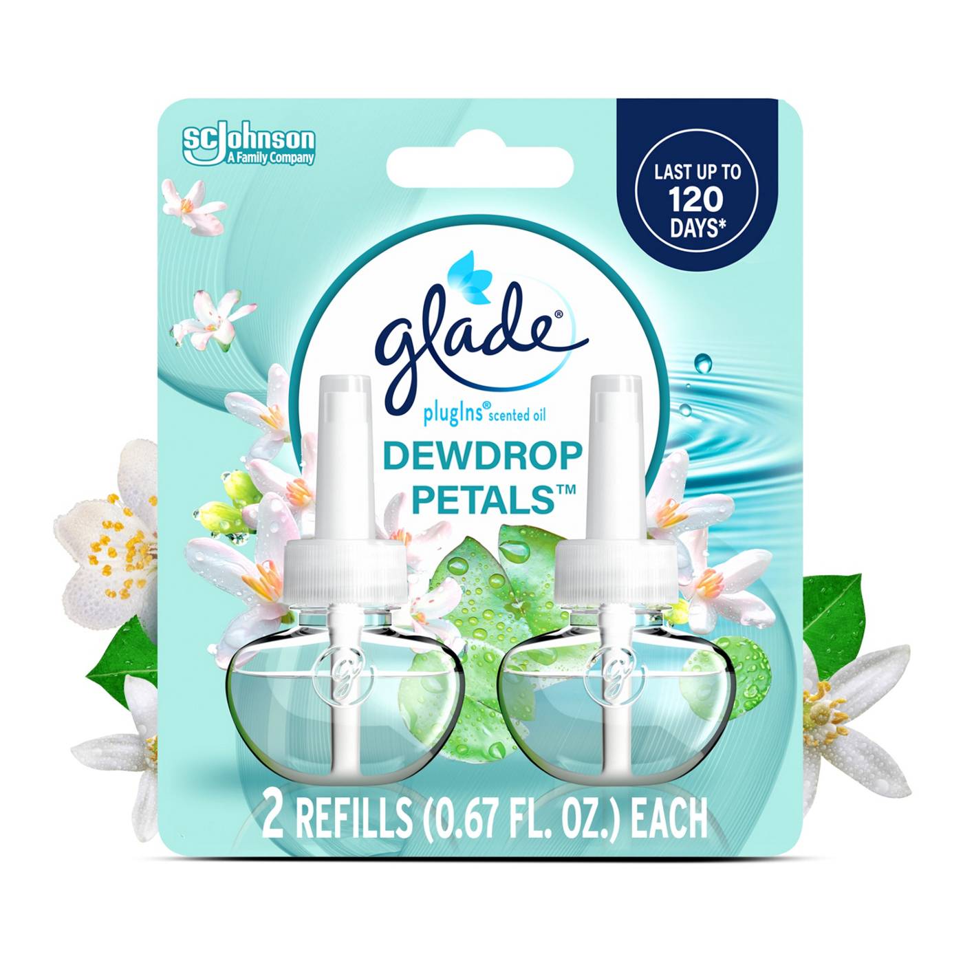 Glade Plug In Scented Oil 2 Count Refills - Dewdrop Petals - 1.34 oz; image 6 of 6