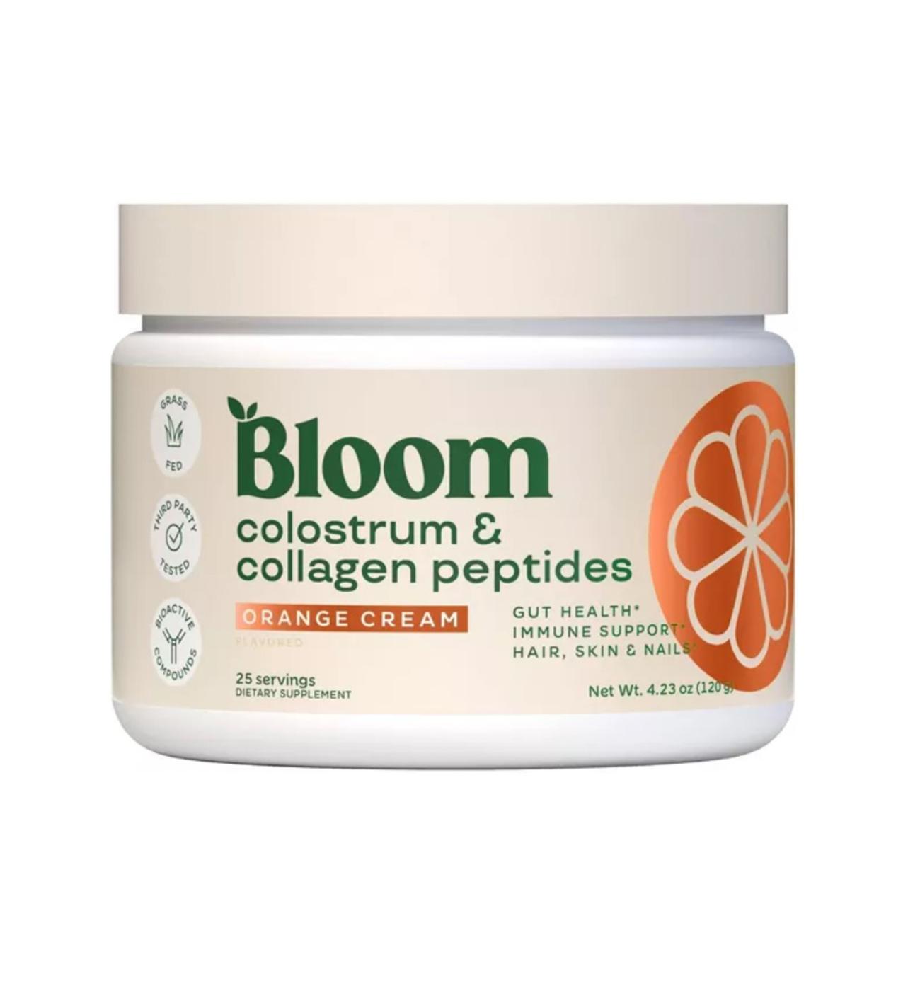 Bloom Colostrum & Collagen Peptides - Orange Cream; image 1 of 2