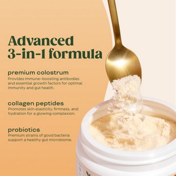 Bloom Colostrum & Collagen Peptides - Orange Cream