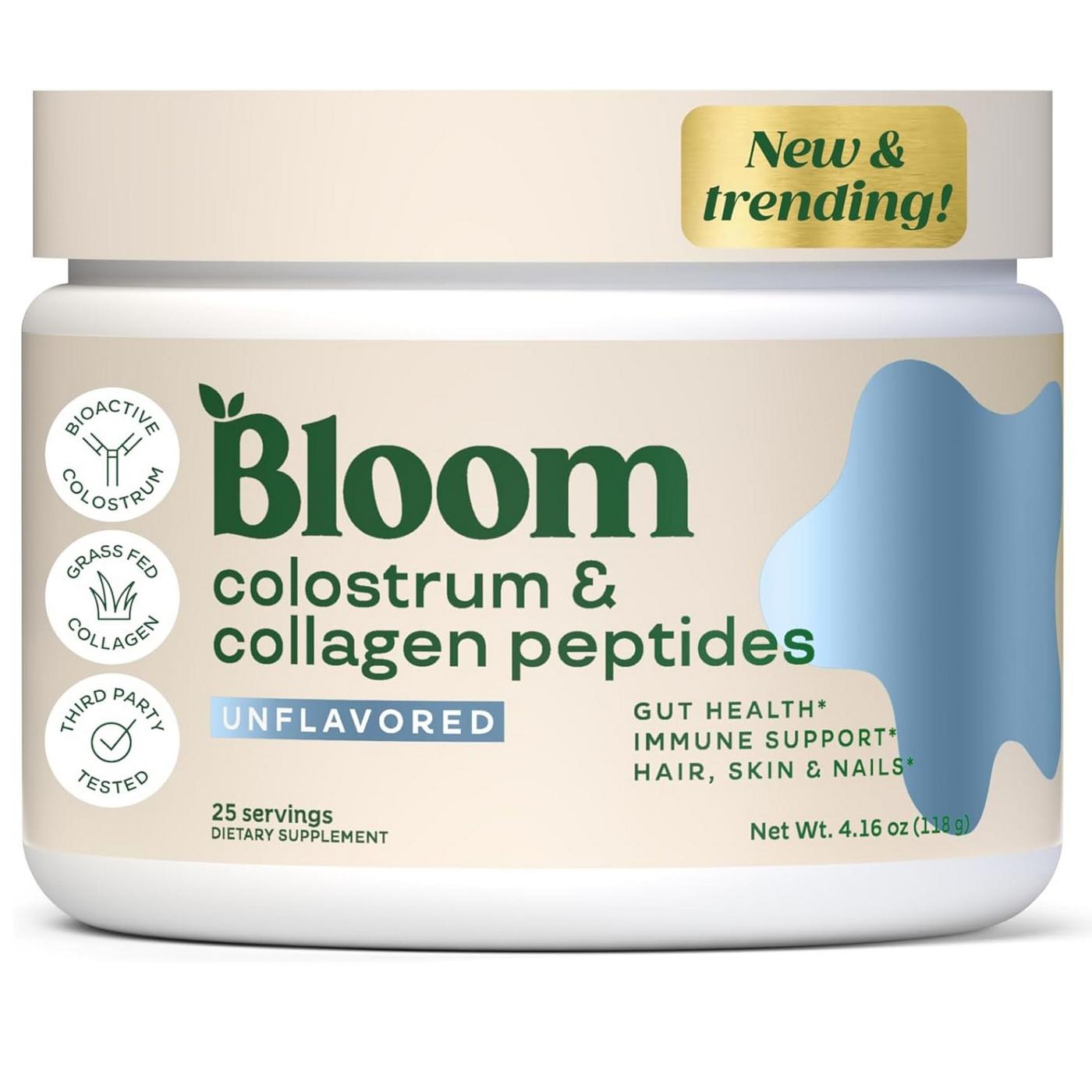 Bloom Colostrum & Collagen Peptides - Unflavored; image 1 of 2