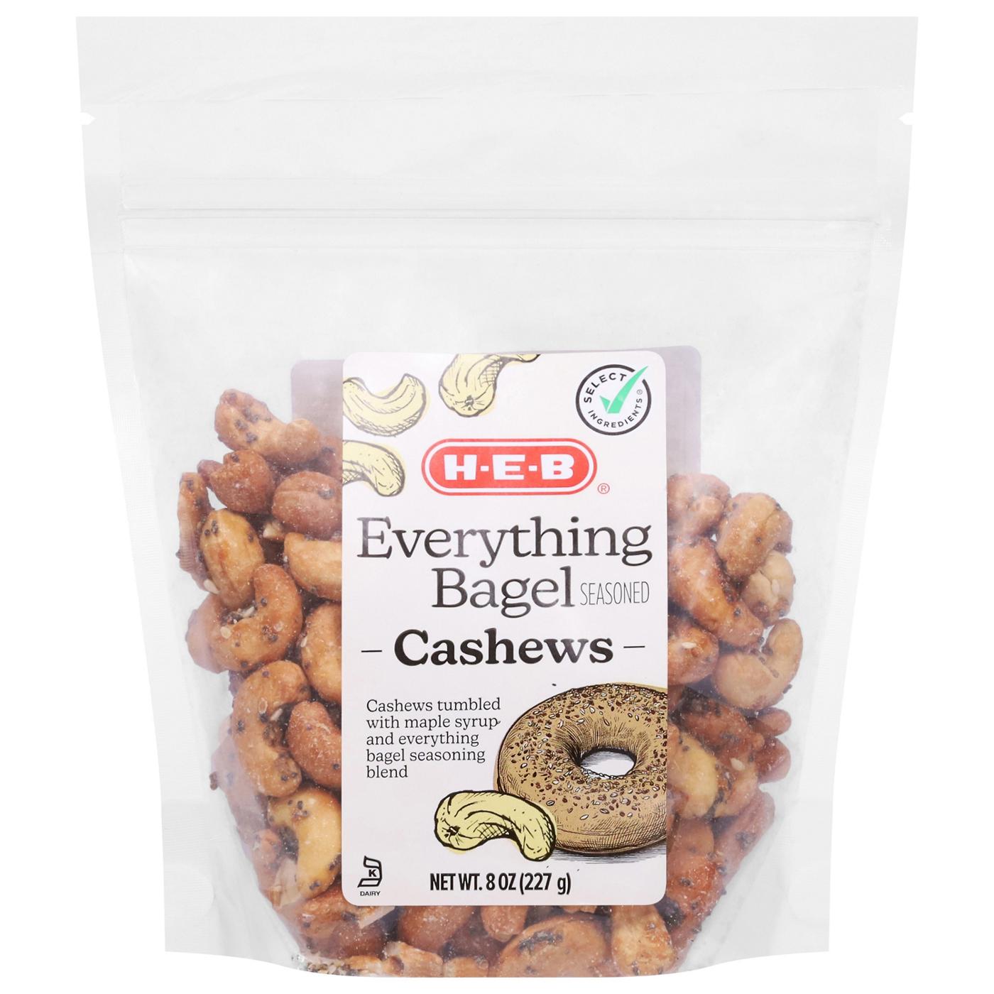 H-E-B Everything Bagel Seasoned Cashews; image 1 of 6