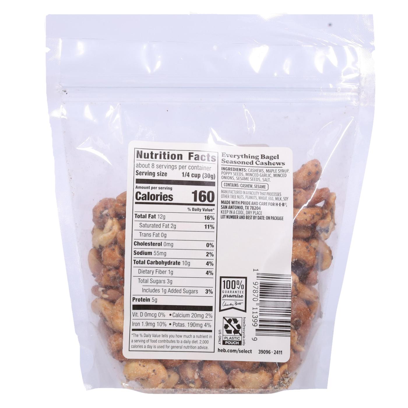 H-E-B Everything Bagel Seasoned Cashews; image 3 of 6
