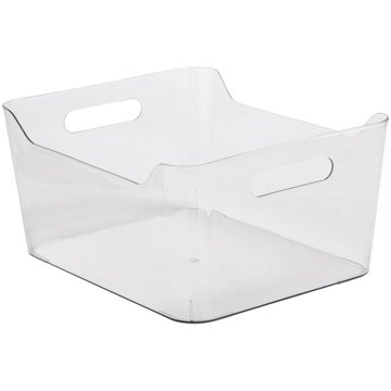 our goods Storage Bin with Handles - Clear, Large