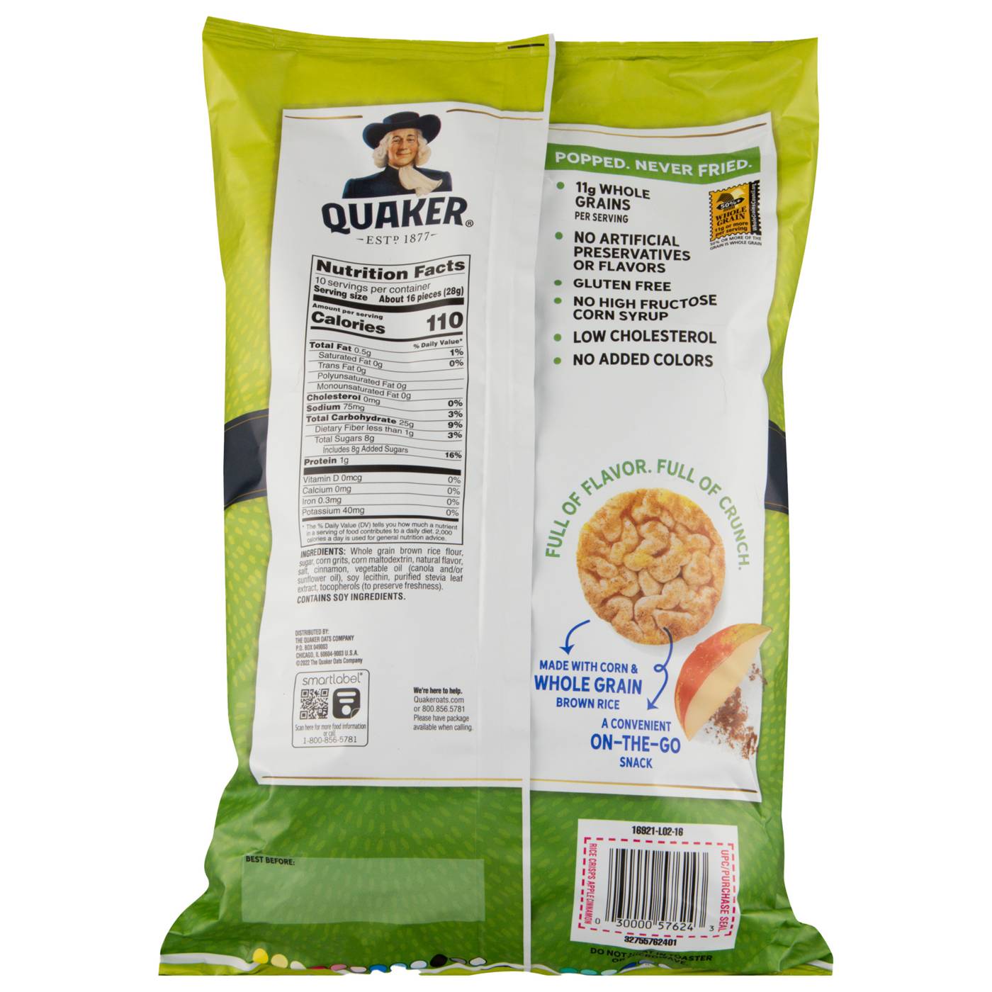 Quaker Apple Cinnamon Rice Crisps - Family Size; image 2 of 2