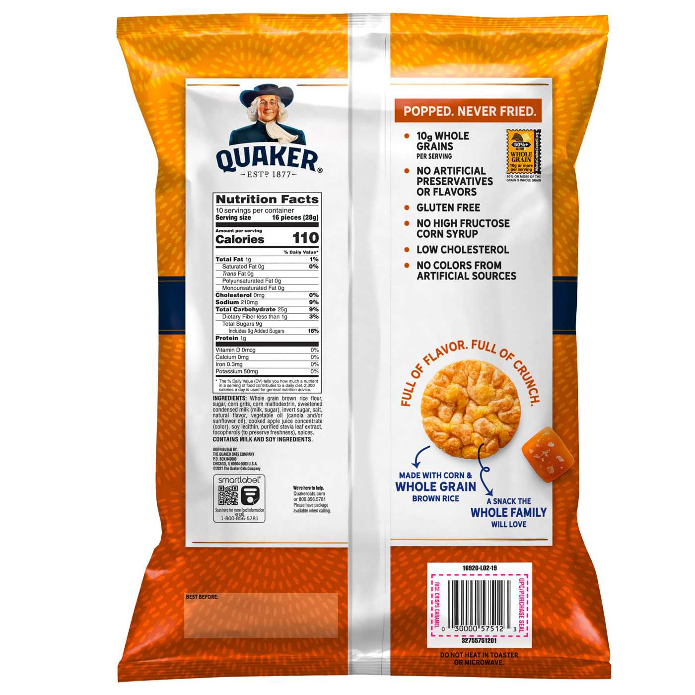 Quaker Caramel Rice Crisps - Family Size; image 2 of 2