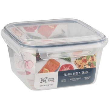 Kitchen & Table by H-E-B Plastic Food Storage Container, 3.7 L