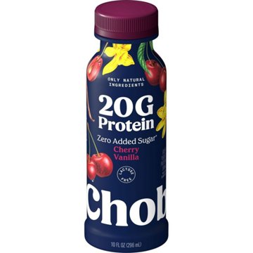 Chobani 20G Protein Zero Sugar Added Yogurt Drink - Cherry Vanilla, 10 oz
