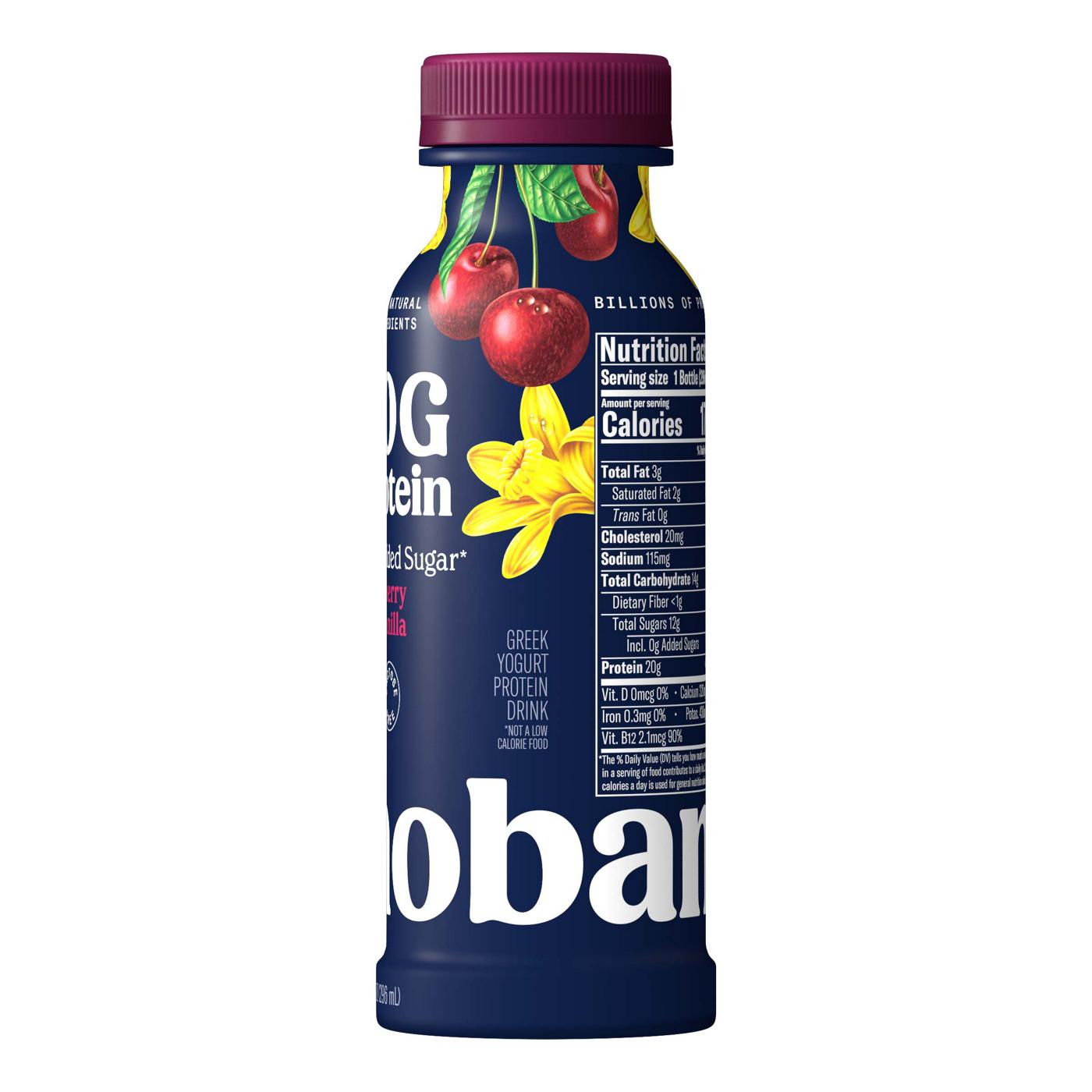 Chobani 20G Protein Zero Sugar Added Yogurt Drink - Cherry Vanilla; image 3 of 5