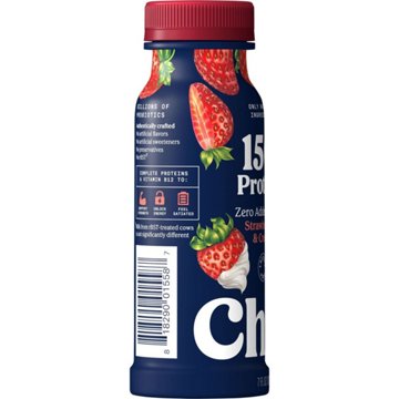 Chobani 15G Protein Zero Sugar Added Yogurt Drink - Strawberries & Cream, 7 oz