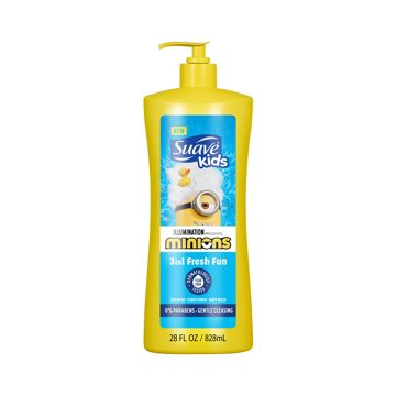 Suave Kids Minions 3-In-1 Shampoo, Conditioner, and Body Wash, 28 oz Pump