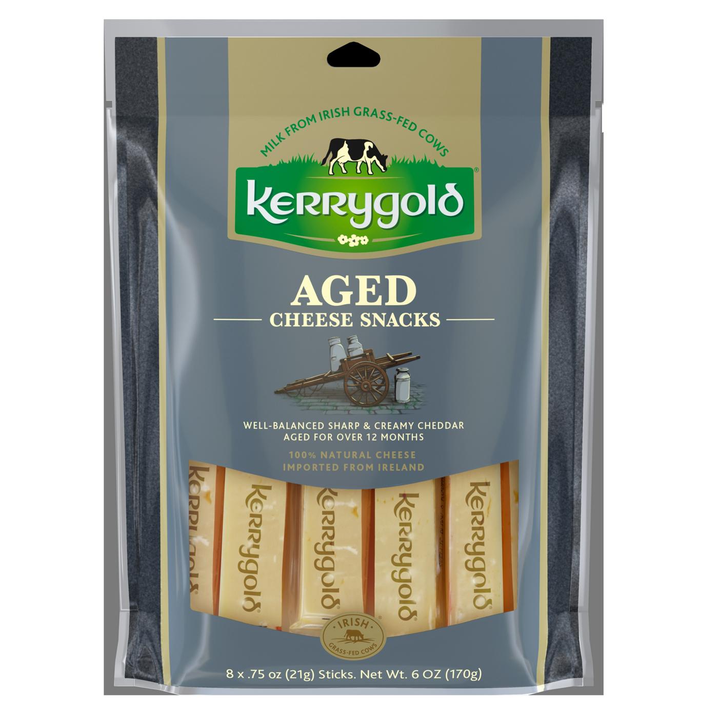 Kerrygold Aged Cheddar Cheese Stick Snacks; image 1 of 2