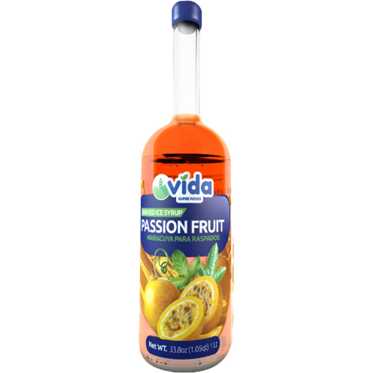 Vida Super Foods Passion Fruit Shaved Ice Syrup, 33.8 oz | Joe V's