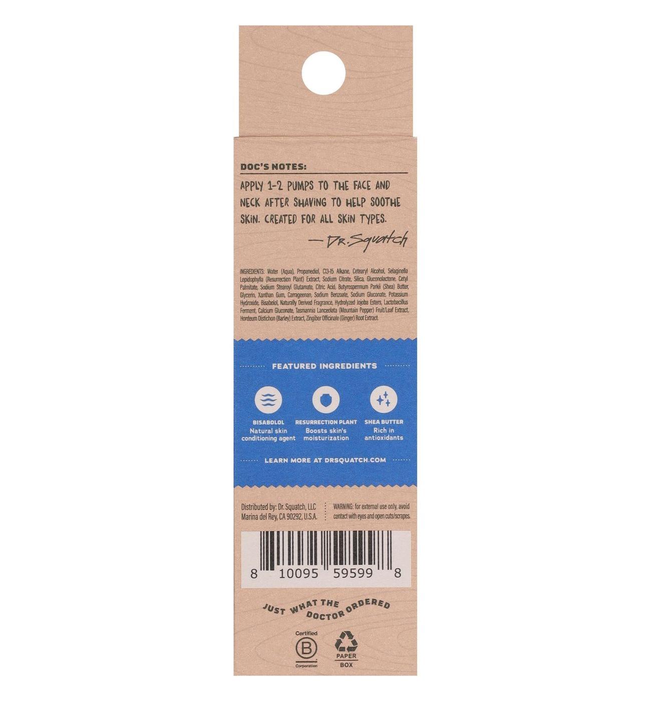 Dr. Squatch Men's Natural Soothing Post Shave Lotion - Fresh Falls; image 2 of 2