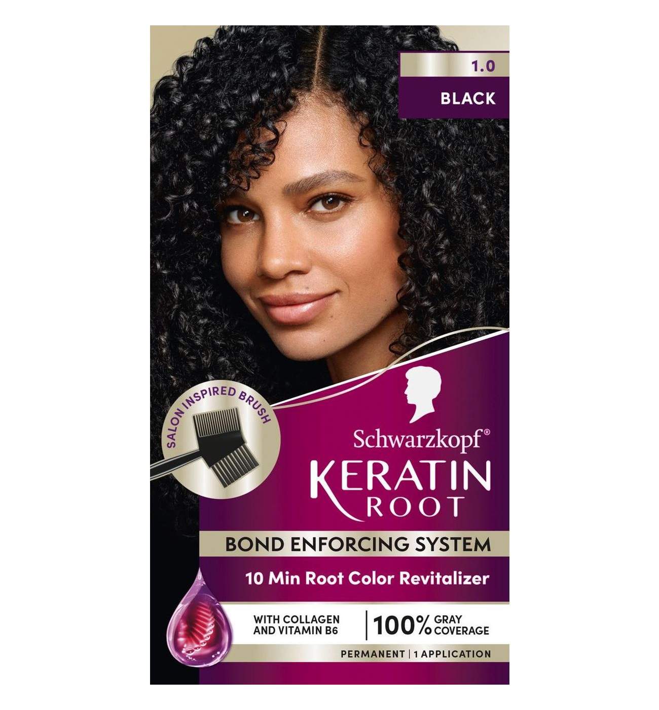 Schwarzkopf Keratin Root Color Revitalizer Permanent Hair Color - 1.0 ...