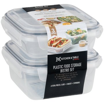 Kitchen & Table by H-E-B Plastic Food Storage Bistro Set, 8 pc