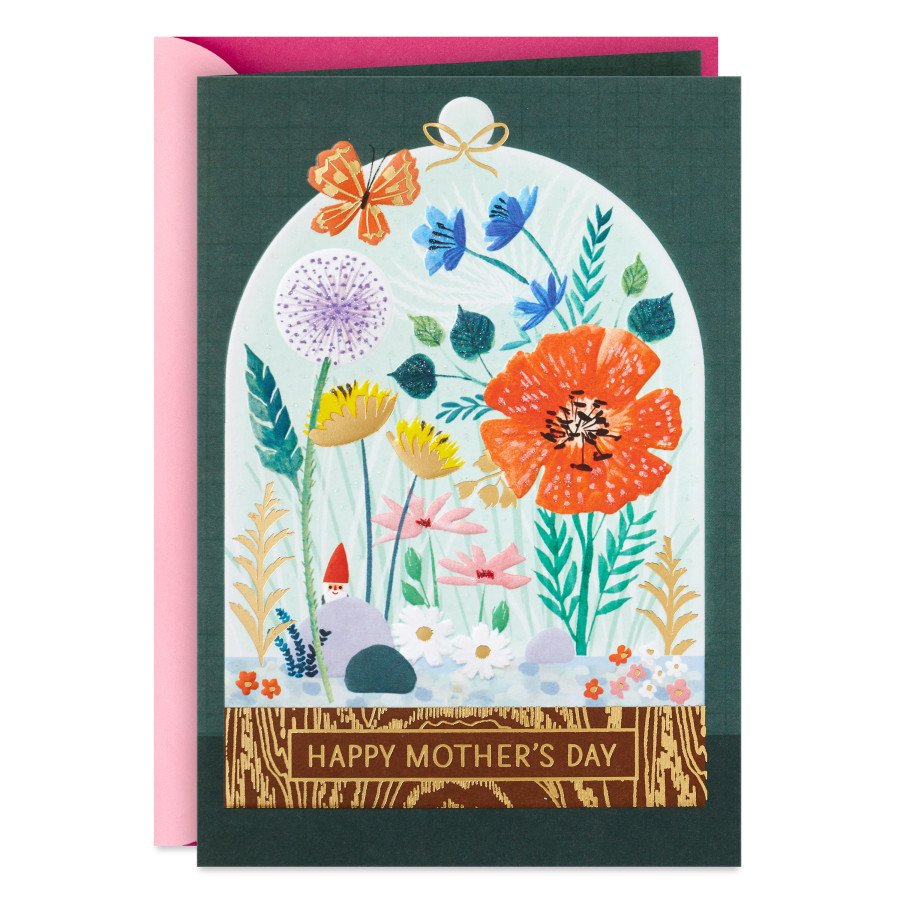 Hallmark Wildflowers, Plants, Gnome Mother's Day Card, S14
