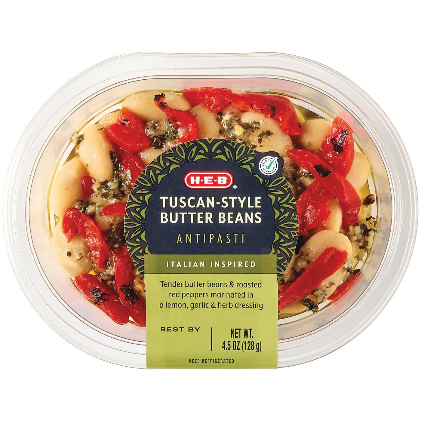 H-E-B Italian Antipasti - Tuscan Style Butter Beans; image 1 of 4