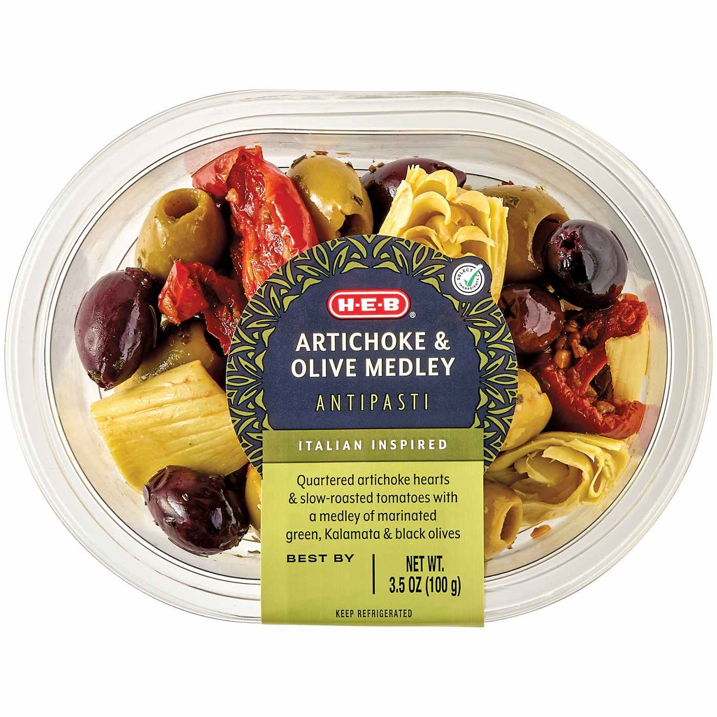 H-E-B Italian Antipasti - Artichoke, Tomatoes & Olive Medley; image 1 of 4