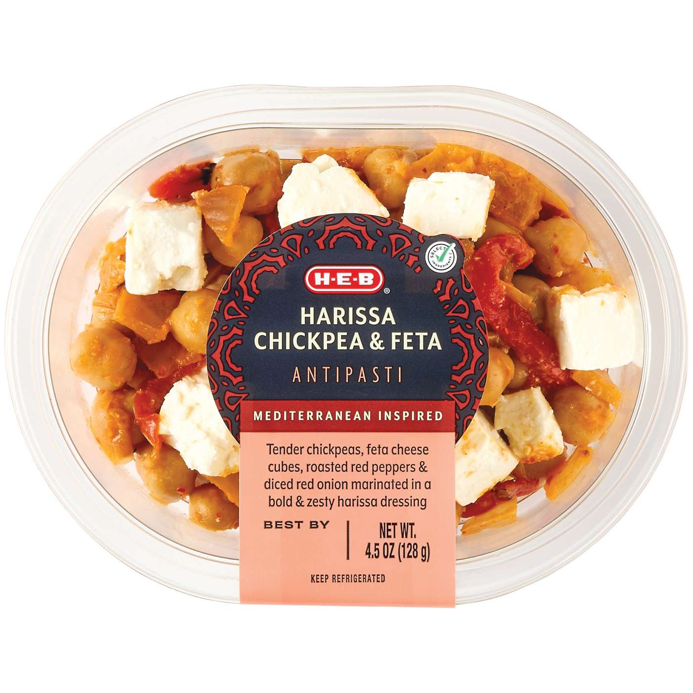 H-E-B Mediterranean Antipasti - Harissa Chickpea & Feta; image 1 of 4