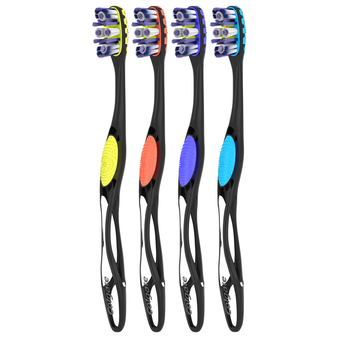 Colgate 360 Advanced Floss Tip Toothbrush Soft 4 Pack; image 2 of 3