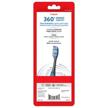 Colgate 360 Advanced Floss Tip Toothbrush Soft 4 Pack