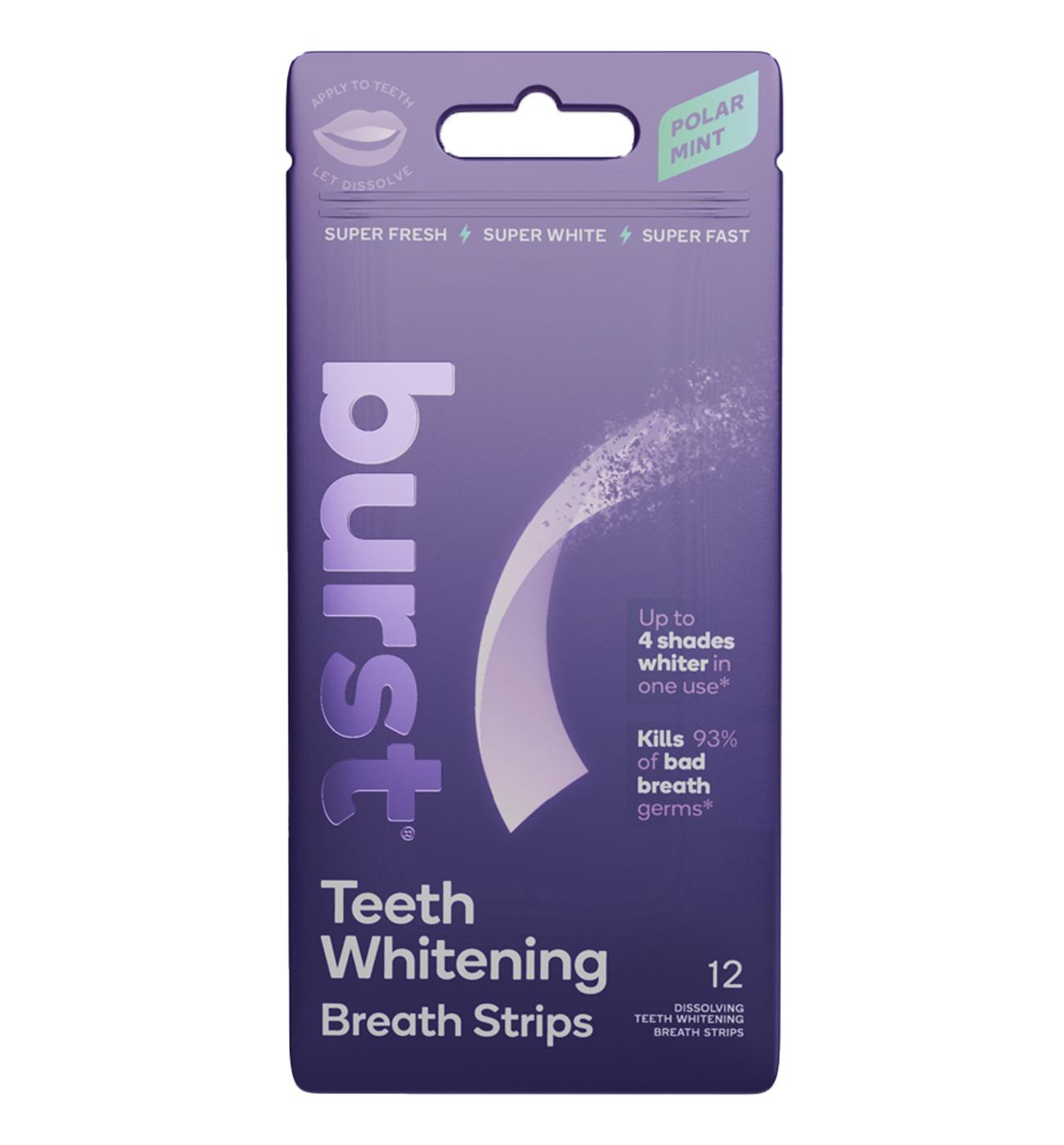 Burst Dissolving Teeth Whitening Breath Strips; image 1 of 3