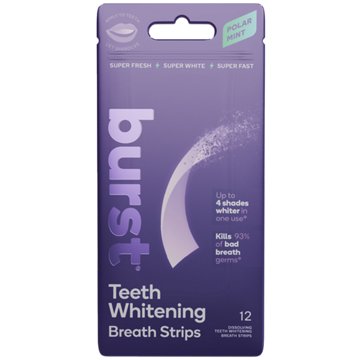 Burst Dissolving Teeth Whitening Breath Strips, 12 ct