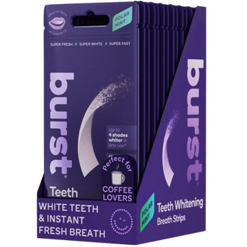 Burst Dissolving Teeth Whitening Breath Strips, 12 ct
