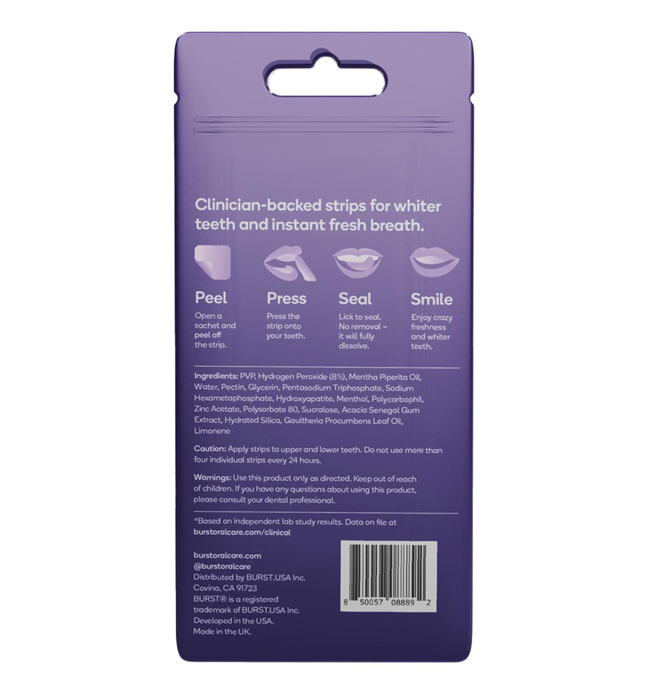 Burst Dissolving Teeth Whitening Breath Strips; image 3 of 3