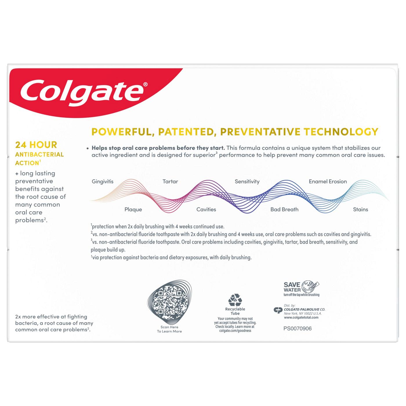 Colgate Total Gel Toothpaste - Whitening, 3pk; image 5 of 8