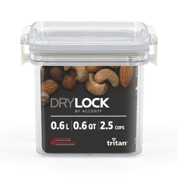Drylock Tritan Square 2.5 Cup Container, .6 L