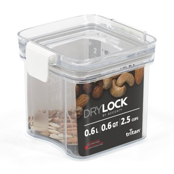 Drylock Tritan Square 2.5 Cup Container, .6 L