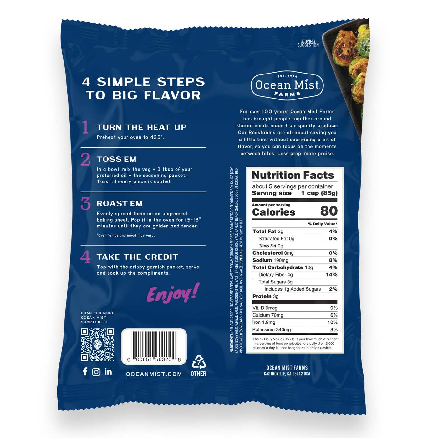 Ocean Mist Farms Roastables - Sweet Sesame; image 2 of 2