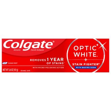 Colgate Optic White Stain Fighter Toothpaste - Clean Mint, 3.8 oz