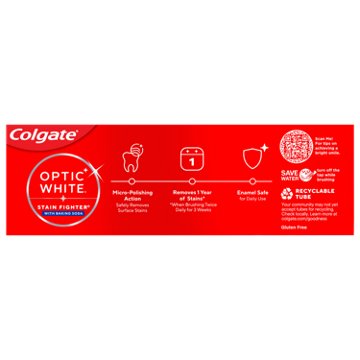 Colgate Optic White Stain Fighter Toothpaste - Clean Mint, 3.8 oz