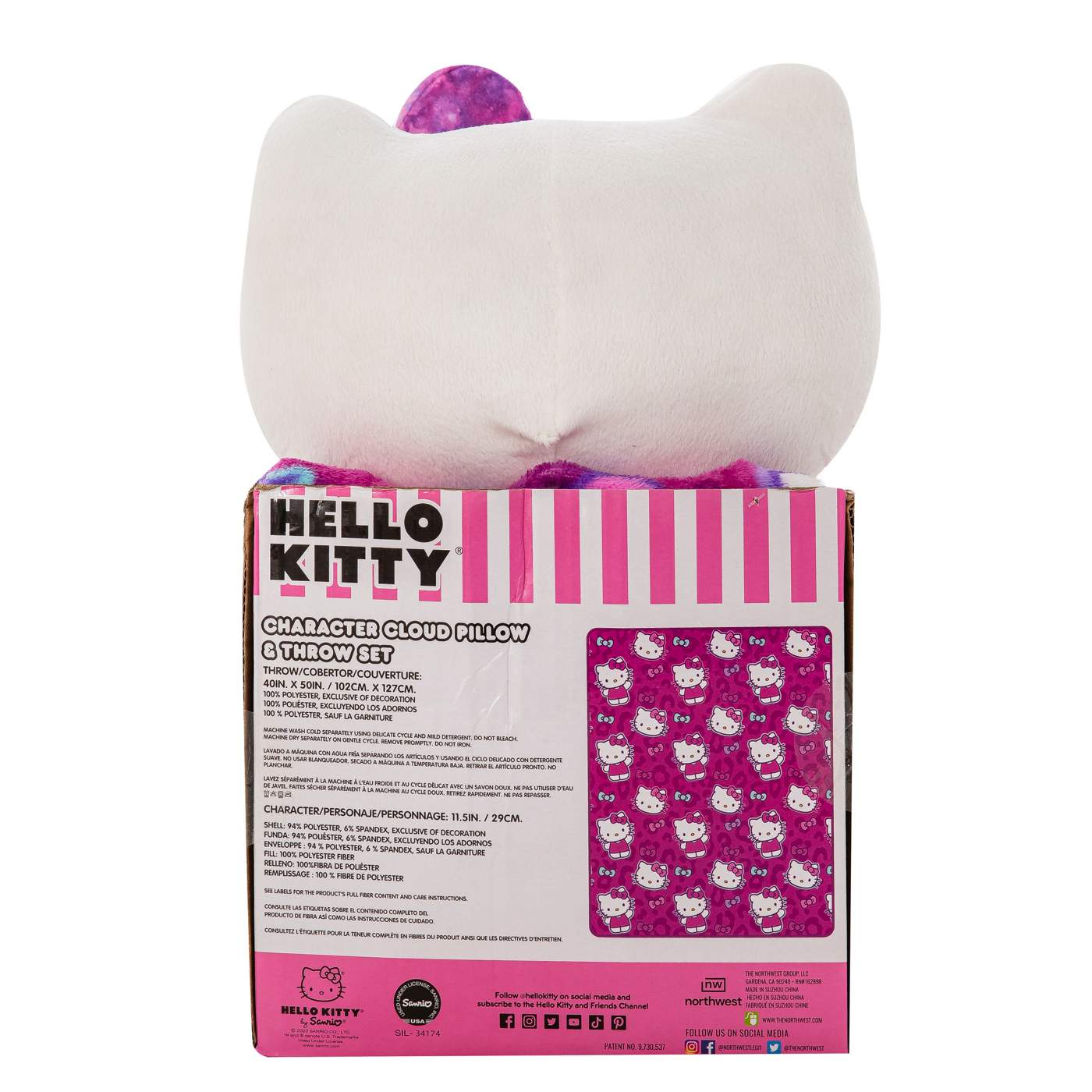 Hello Kitty Cloud Pillow & Throw Blanket Set; image 3 of 3