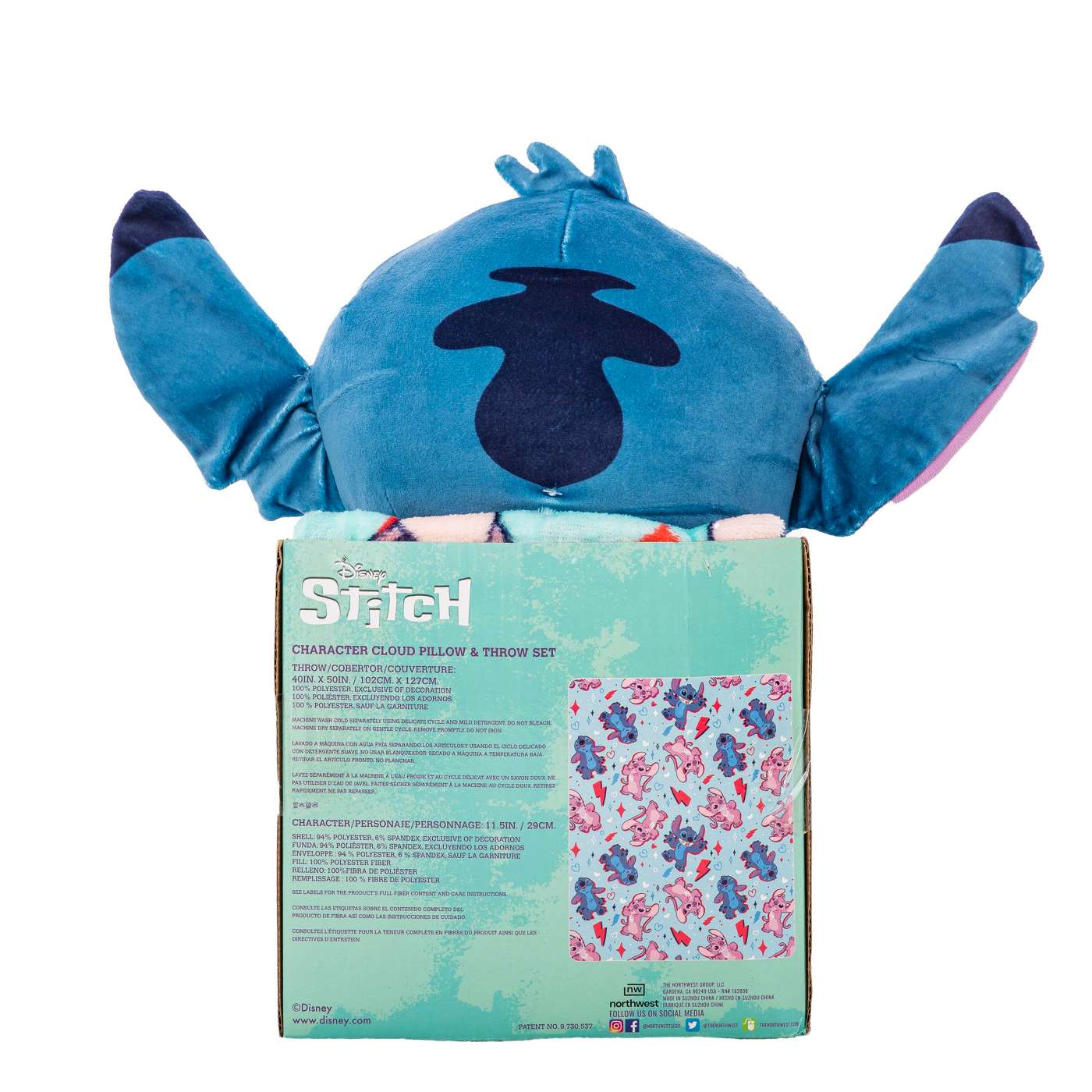 Disney Stitch Cloud Pillow & Throw Blanket Set; image 3 of 3