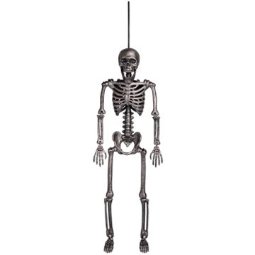 Destination Holiday Hanging Halloween Skeleton - Silver