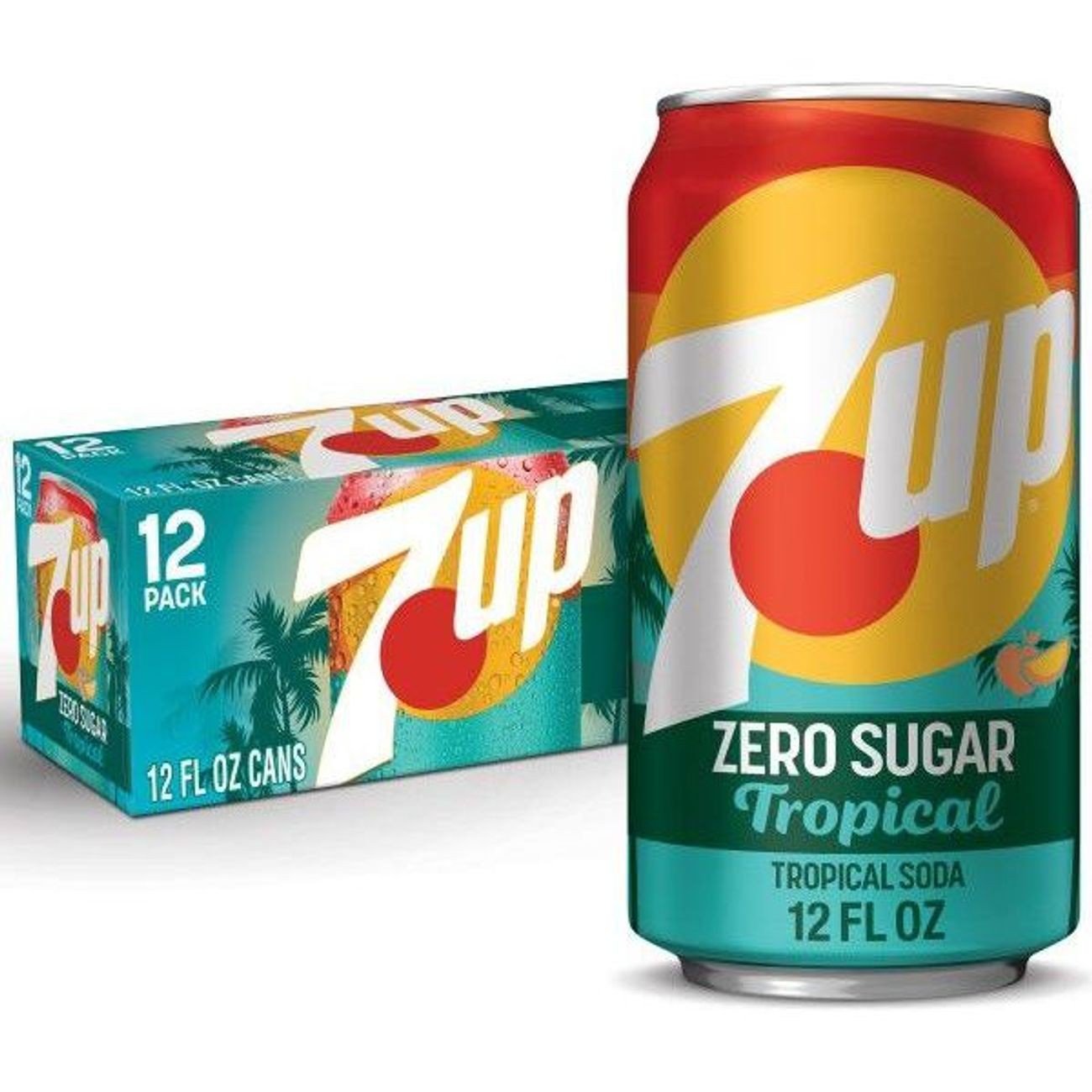 7UP Tropical Zero Sugar 12 Pack Cans - Shop Soda at H-E-B