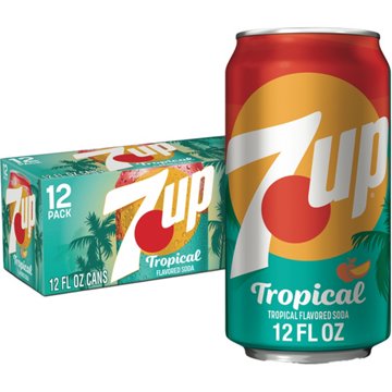 7UP Tropical Soda 12 Pack Cans