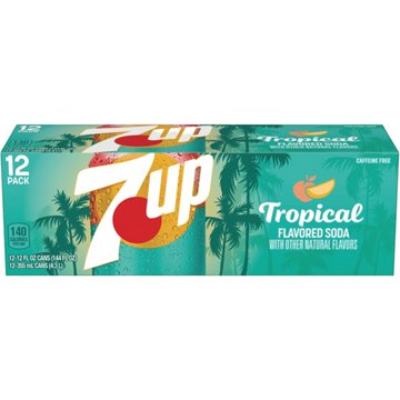 7UP Tropical Soda 12 Pack Cans