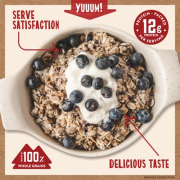 Kodiak 12g Protein Packed Oatmeal - Blueberries & Cream, 6 ct
