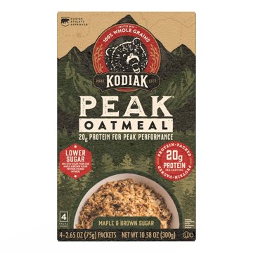 Kodiak 20g Protein Peak Instant Oatmeal Packets - Maple & Brown Sugar, 4 ct