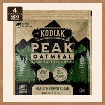 Kodiak 20g Protein Peak Instant Oatmeal Packets - Maple & Brown Sugar, 4 ct
