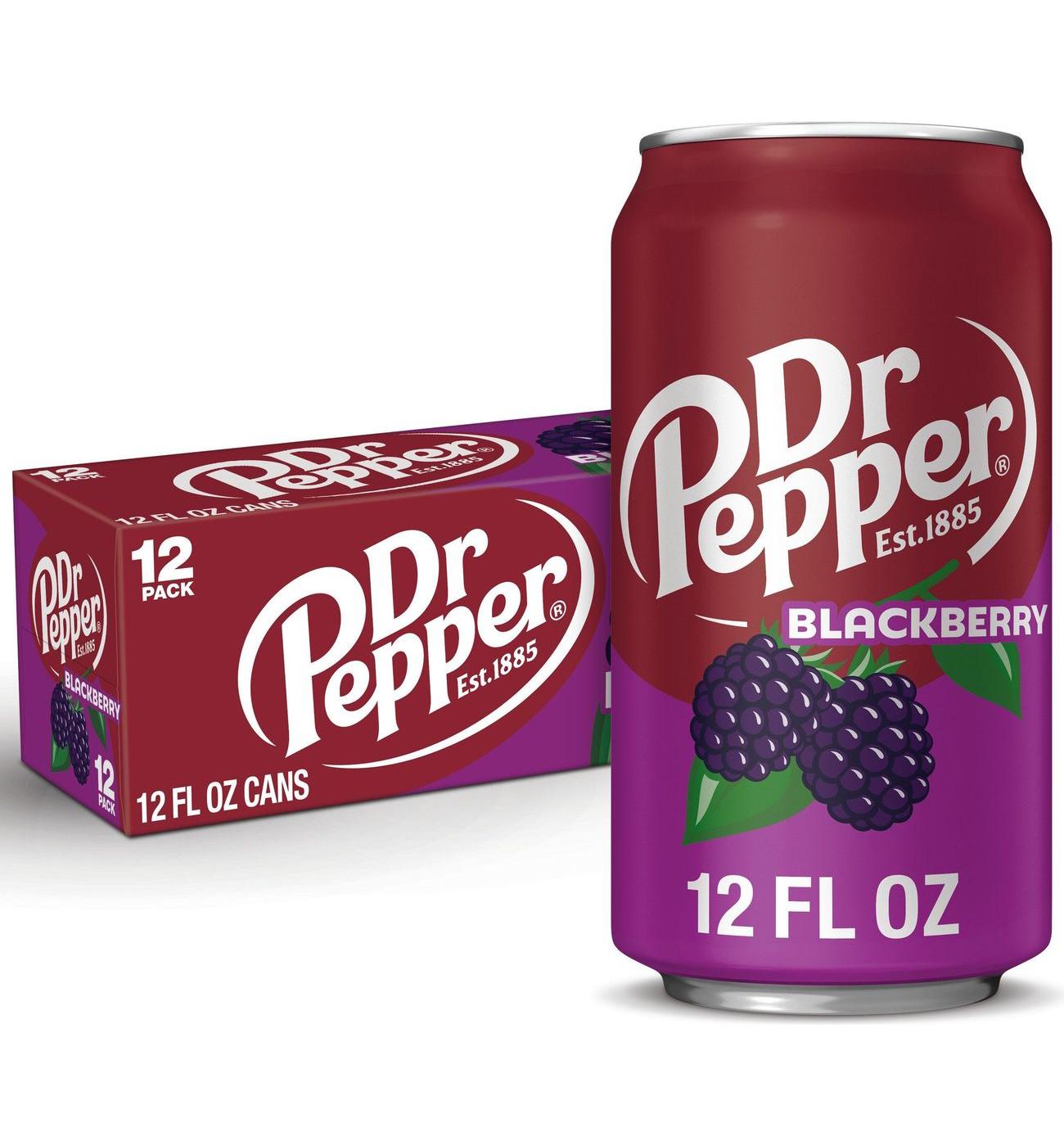 Dr Pepper Blackberry Soda 12 pk Cans; image 1 of 9