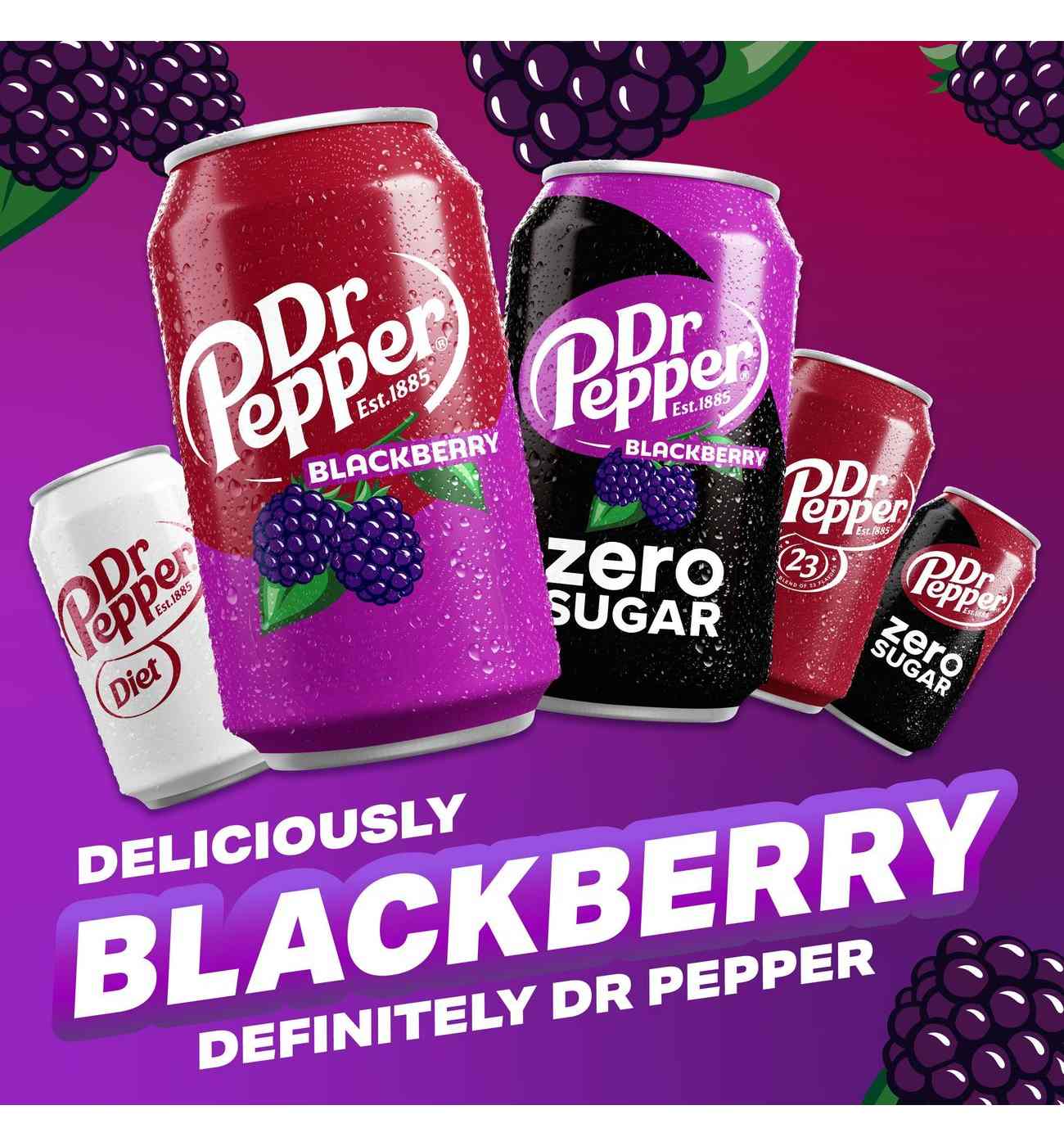Dr Pepper Blackberry Soda 12 pk Cans; image 2 of 9